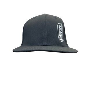 Petzl Unisex Gray Cotton Snapback Cap Embroidered Logo Adjustable Strap